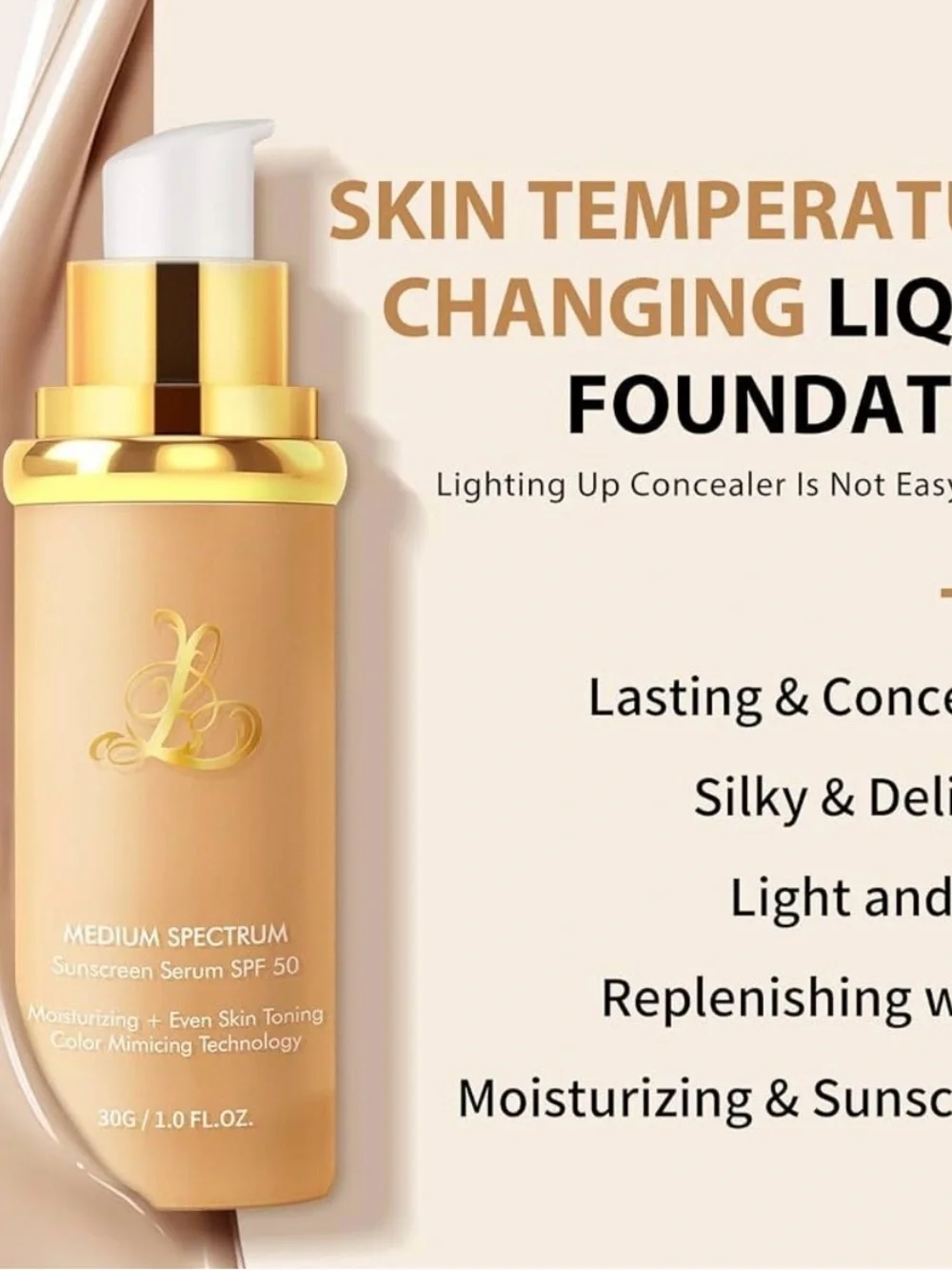 Medium Spectrum Sunscreen Serum SPF 50 - Beige